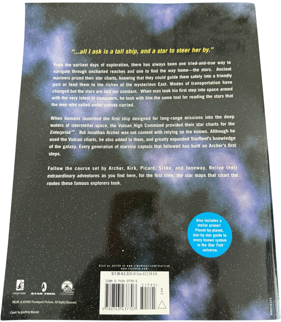 Vintage 2002 Pocket Books Star Trek Star Charts: The Complete Atlas of Star Trek - Near Mint Unsold Ex-Shop Stock