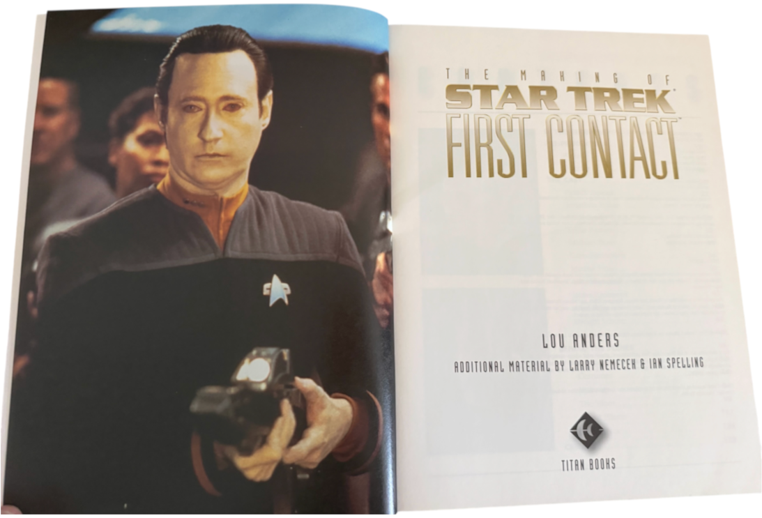 Vintage 1996 Titan Books - The Making Of Star Trek First Contact Paperback Book By Lou Anders - Ex-Shop Stock