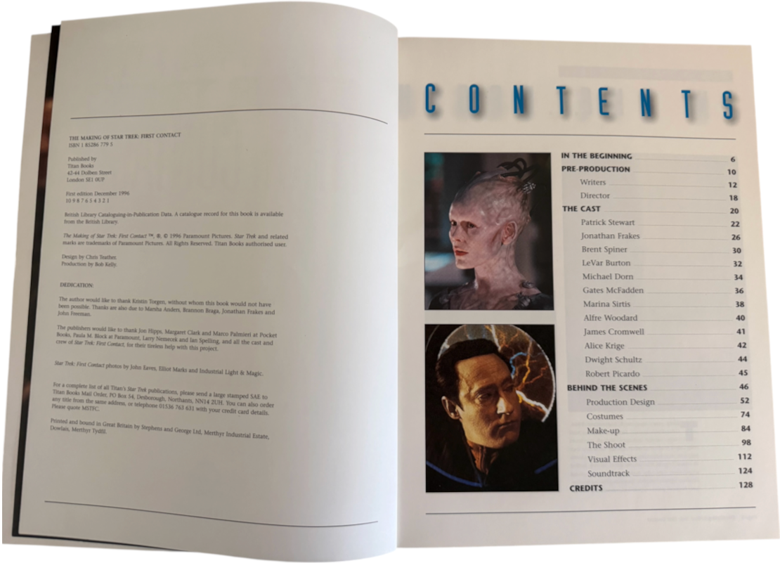 Vintage 1996 Titan Books - The Making Of Star Trek First Contact Paperback Book By Lou Anders - Ex-Shop Stock