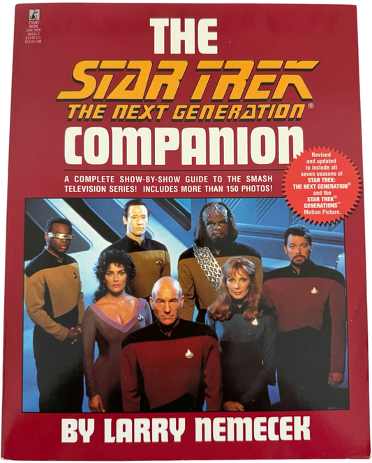 Vintage 1995 Pocket Books Star Trek The Next Generation Companion - Larry Nemecek Revised Ed Unsold - Near Mint Unsold Ex-Shop Stock
