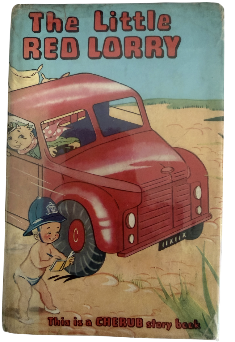 Vintage 1953 The Little Red Lorry - A Cherub Story&nbsp; Book With Dust Cover - Fantastic Condition Very Rare Hardback Book