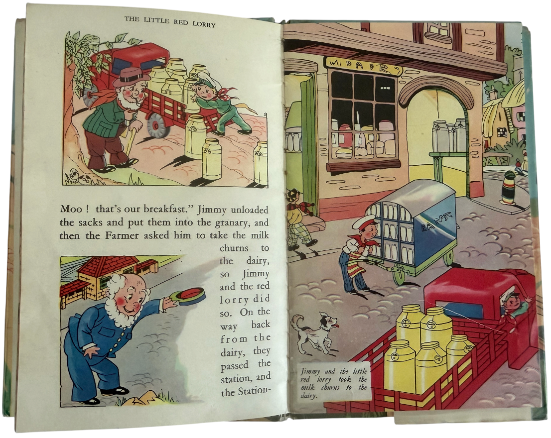 Vintage 1953 The Little Red Lorry - A Cherub Story&nbsp; Book With Dust Cover - Fantastic Condition Very Rare Hardback Book
