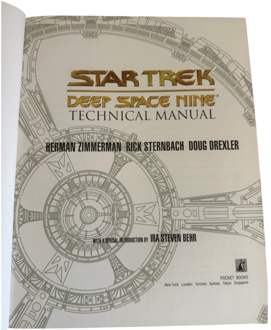 Vintage 1998 Pocket Books Star Trek Deep Space Nine Technical Manual - Near Mint Unsold Ex-Shop Stock