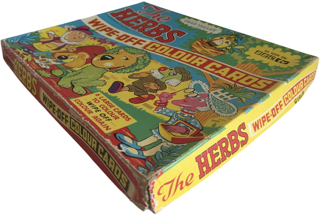 Vintage 1968 Chad Valley - The Herbs Wipe Off Colour Cards Based On The Popular TV Series - Fantastic Condition Complete In The Original Box