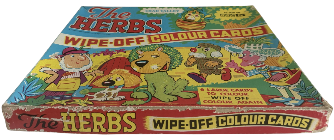 Vintage 1968 Chad Valley - The Herbs Wipe Off Colour Cards Based On The Popular TV Series - Fantastic Condition Complete In The Original Box