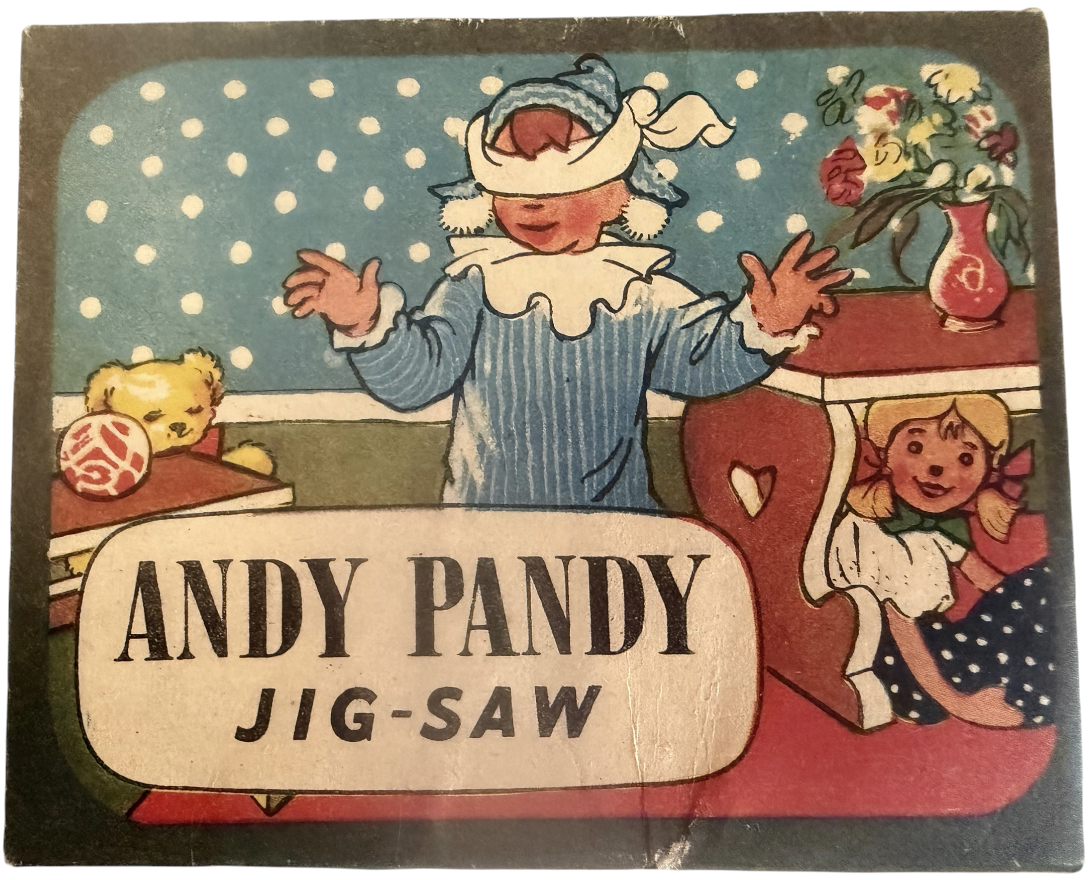 Vintage 1950's Tower Press - Andy Pandy Jig-Saw Puzzle - Blind Mans Buff - 100% Complete In The Original Pack