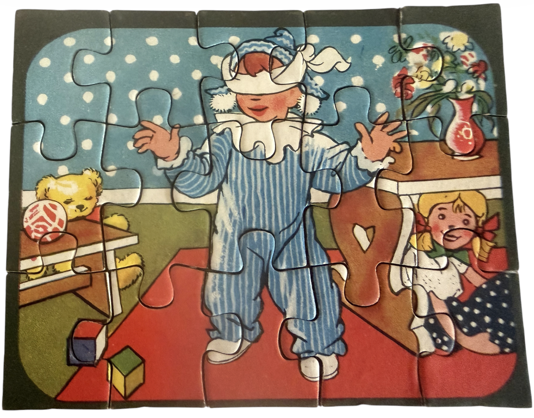 Vintage 1950's Tower Press - Andy Pandy Jig-Saw Puzzle - Blind Mans Buff - 100% Complete In The Original Pack