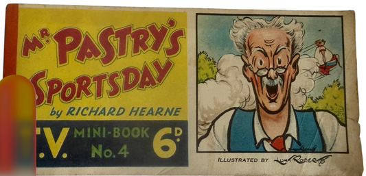 Vintage 1951 TV Comics - Mr Pastry's Sportsday T.V. Mini Comic Book No. 4 - Rare Copy - Ex Shop Stock (6.0 Grade)