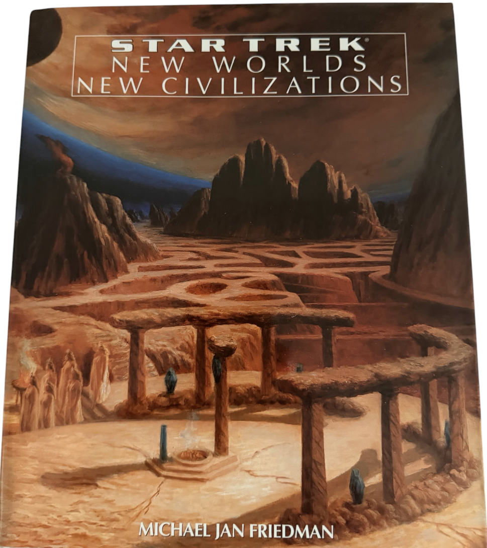 Vintage 1999 Pocket Books Star Trek New Worlds New Civilizations Hardcover 1999 Art Book - With Dust Jacket Near Mint - Ex Shop Stock