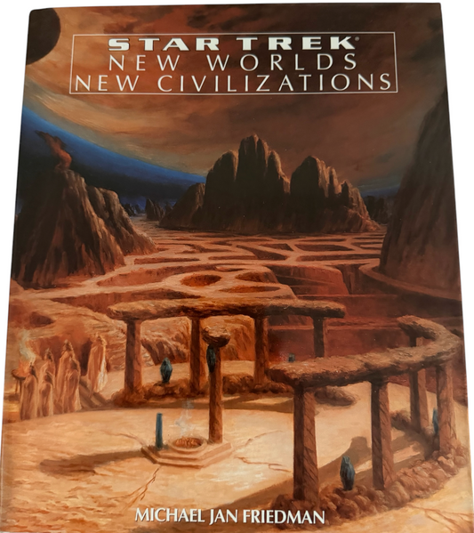 Vintage 1999 Pocket Books Star Trek New Worlds New Civilizations Hardcover 1999 Art Book - With Dust Jacket Near Mint - Ex Shop Stock