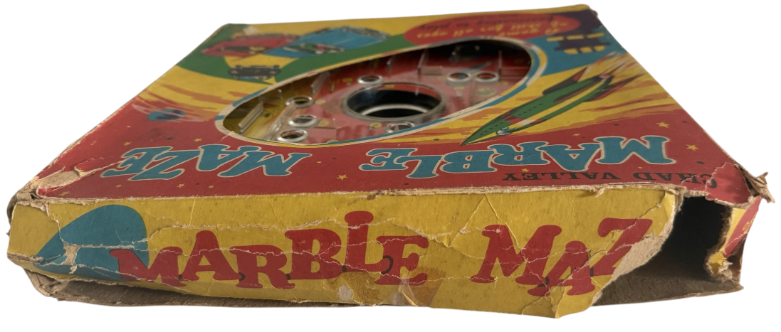 Vintage 1960's Chad Valley Space Race Marble Maze Game - Complete In The Original Box