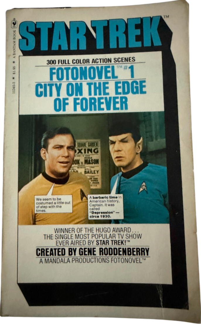 Vintage 1977 Star Trek Fotonovel No. 1 City On The Edge Of Forever Paperback Book - Fantastic Condition.