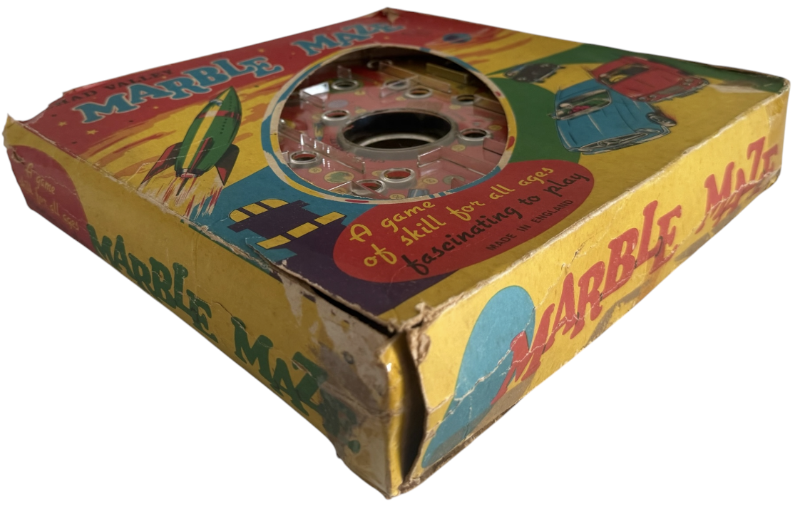 Vintage 1960's Chad Valley Space Race Marble Maze Game - Complete In The Original Box
