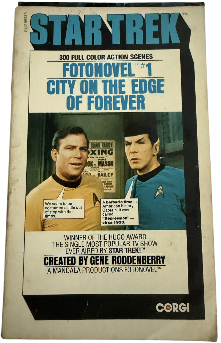 Vintage 1977 Star Trek Fotonovel No. 1 City On The Edge Of Forever Paperback Book - Very Good Condition