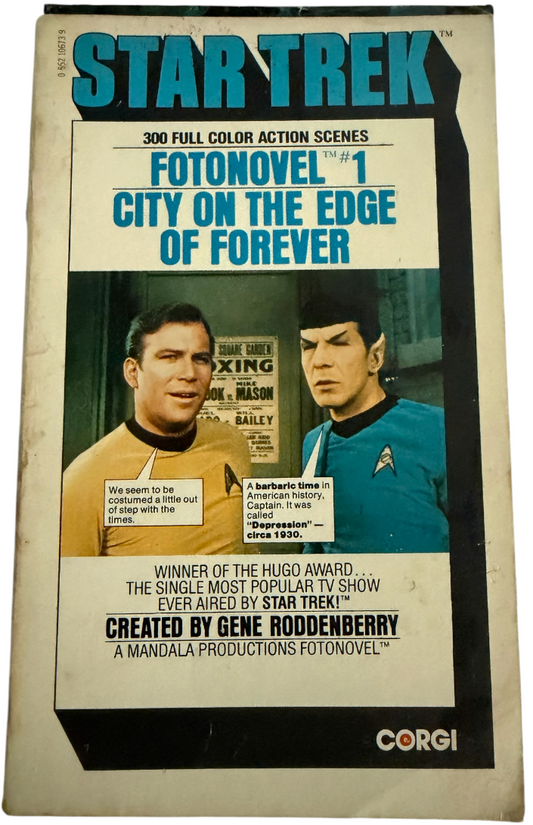 Vintage 1977 Star Trek Fotonovel No. 1 City On The Edge Of Forever Paperback Book - Very Good Condition