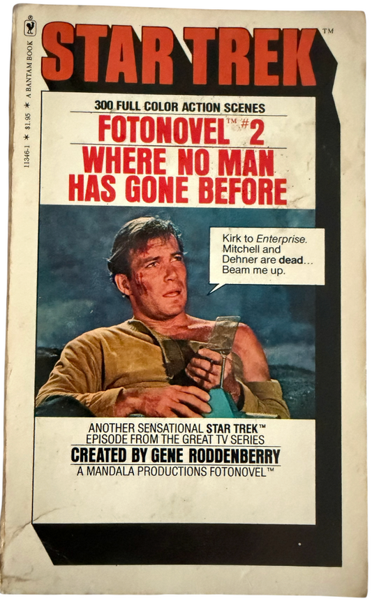 Vintage 1977 Star Trek Fotonovel No. 2 Where No Man Has Gone Before Paperback Book - Very Good Condition Former Shop Stock