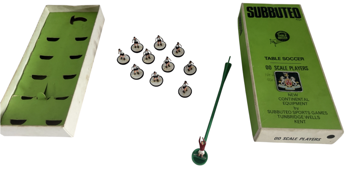 Vintage 1970's Subbuteo Table Soccer Football Game Newcastle / Notts County /St Mirren Team Ref No. 08 1970's New Continental Equipment Edition Fantastic Condition In The Original Box.