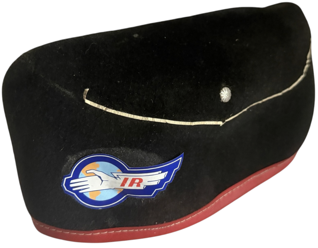 Vintage 1970's Gerry Andersons Thunderbirds International Rescue Hat Black & Red - Good Condition
