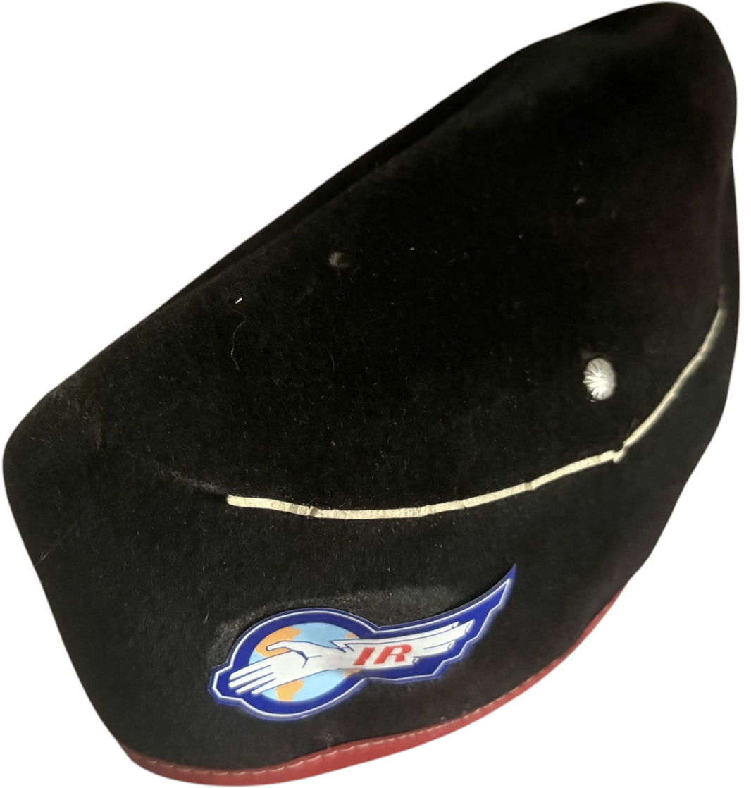 Vintage 1970's Gerry Andersons Thunderbirds International Rescue Hat Black & Red - Good Condition