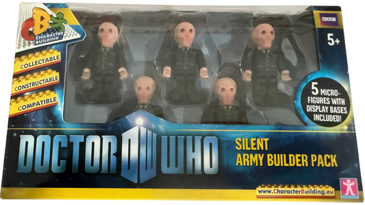 Vintage 2009 Dr Doctor Who Character Building 5 x Silent Armey Builder Pack - Brand New Factory Sealed Shop Stock Room Find