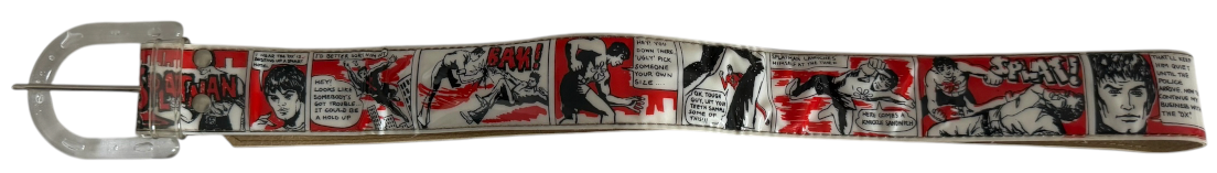Vintage 1970'S Comic Strip Style Belt Starring Splatman - Fantastic Condition Ultra Rare Item