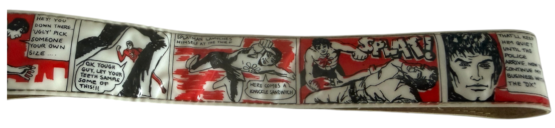 Vintage 1970'S Comic Strip Style Belt Starring Splatman - Fantastic Condition Ultra Rare Item