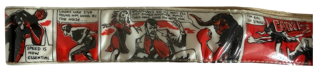 Vintage 1970'S Comic Strip Style Belt Starring Splatman - Fantastic Condition Ultra Rare Item