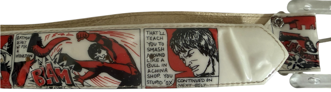 Vintage 1970'S Comic Strip Style Belt Starring Splatman - Fantastic Condition Ultra Rare Item