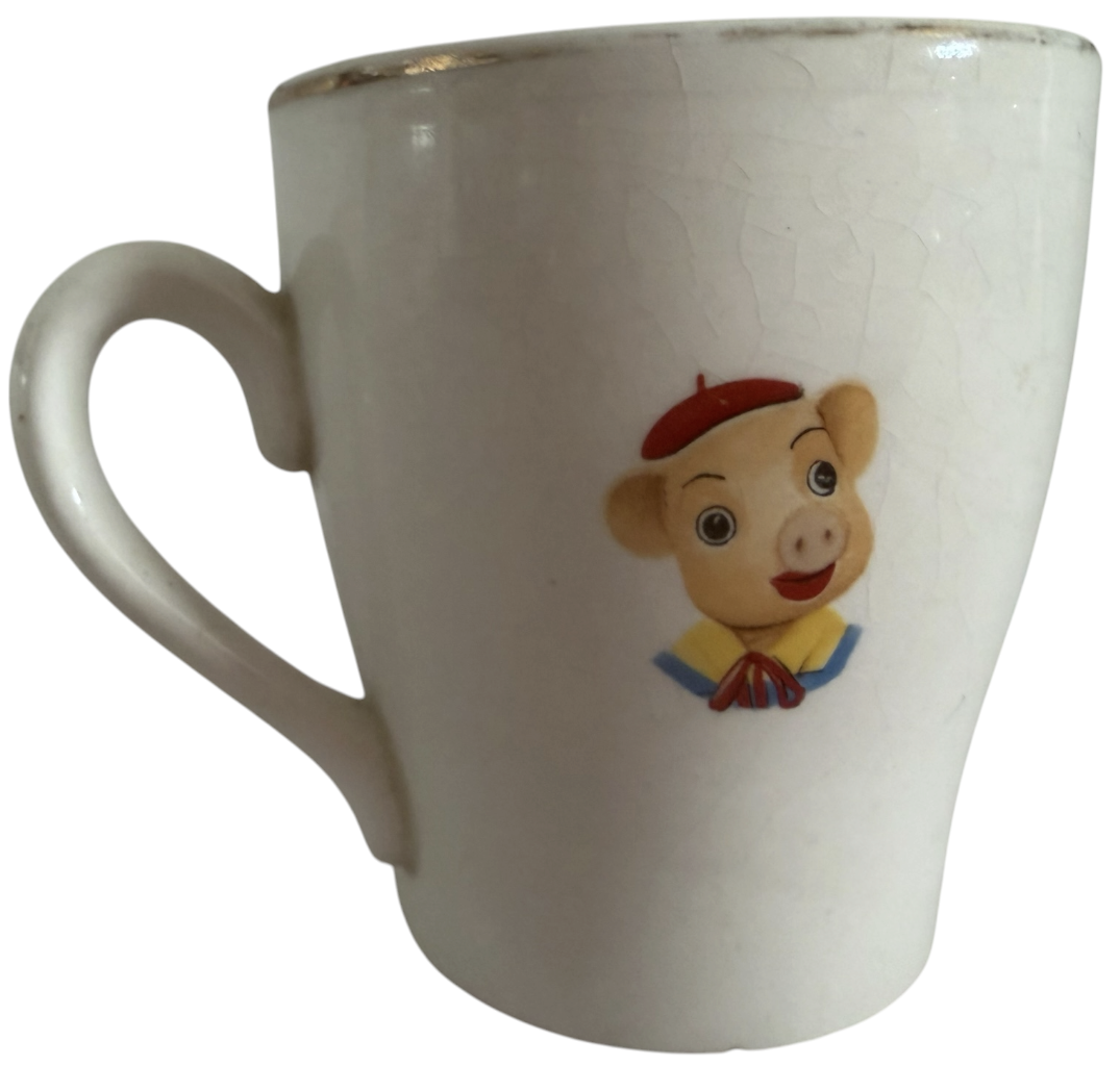 Vintage Keele St Pottery1962 Pinky And Perky Small Mug - Very Good Condition Rare Item