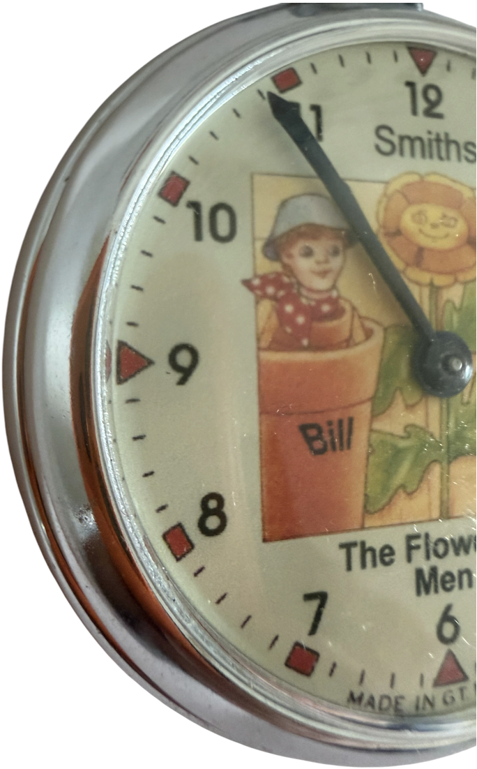 Vintage Smiths Bill And Ben The Flowerpot Men Novelty Pocket Watch - In Working Condition - Ultra Rare