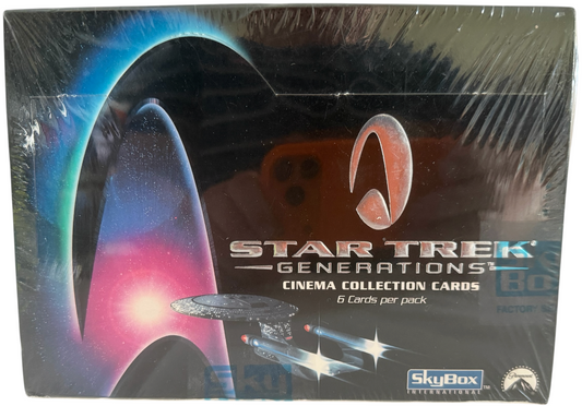 Vintage Skybox 1994 Star Trek Generations Cinema Collection Cards Sealed Box With 36 Packs - Brand New Factory Sealed Shop Stock Room Find