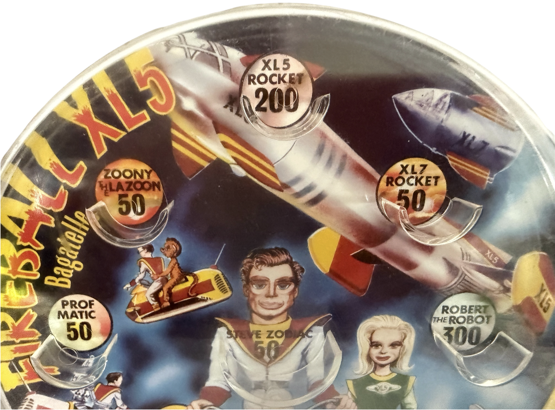 Vintage Louis Marx 1963 Gerry Andersons Fireball XL5 Bagatelle Pin Ball Game - Very Good Condition In Working Condition
