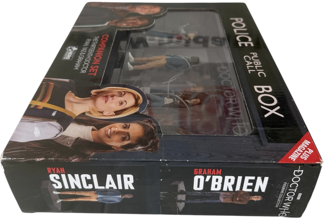 Eaglemoss Hero Collector 2022 Dr Who Figurine Companion Set - The Thirteenth Doctor, Ryan, Yaz &amp; Graham - Brand New Factory Sealed Ex Shop Stock