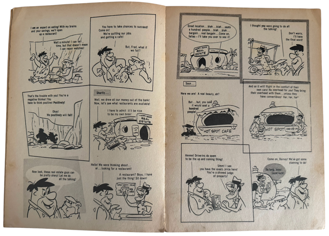 Vintage 1961 The Flintstones On The Rocks Comic Album Softback Book - Very Good Condition (4.0 Grade) - Ultra Rare Item.
