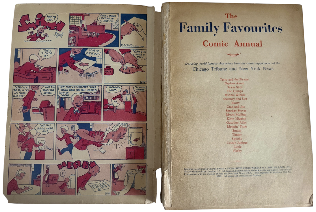Vintage 1950 Jolly Miller Publication - Family Favourites Comic Annual - Ver Very Rare.