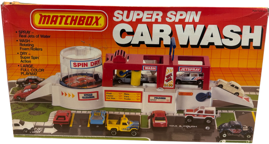 Vintage 1985 Matchbox Super Spin Car Wash Vehicle Action Playset - Unsold Former Shop Stock