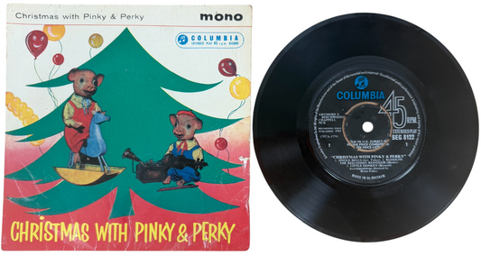 Vintage 1961 Pinky & Perky - Christmas With Pinky & Perky - 6 Track EP 7" Vinyl Record Columbia Records Label