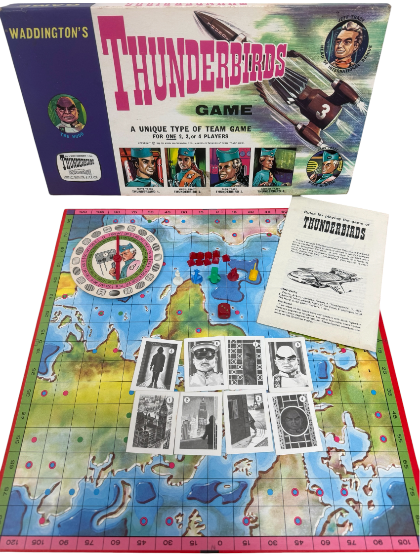 Vintage Waddingtons 1966 Gerry Andersons Thunderbirds The Board Game - Fantastic Condition 100% Complete - In The Original Box