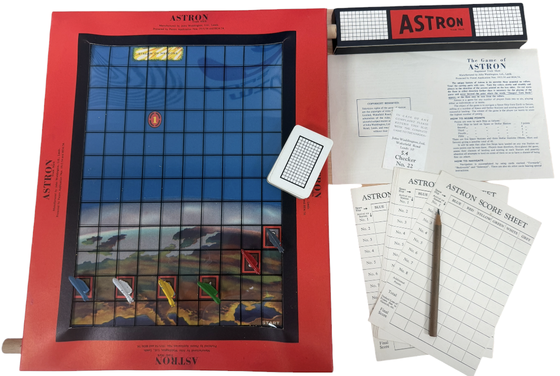 Vintage Waddingtons 1954 The Game Of Astron - Superb Condition 100% Complete - In The Original Box
