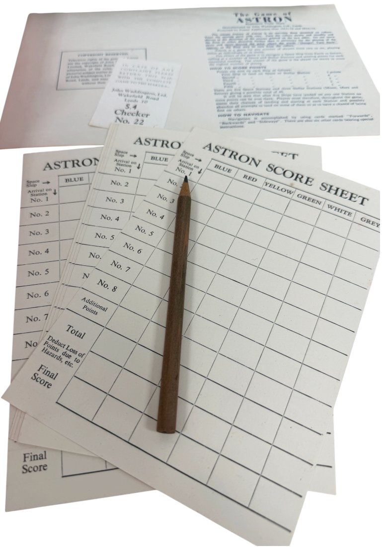Vintage Waddingtons 1954 The Game Of Astron - Superb Condition 100% Complete - In The Original Box