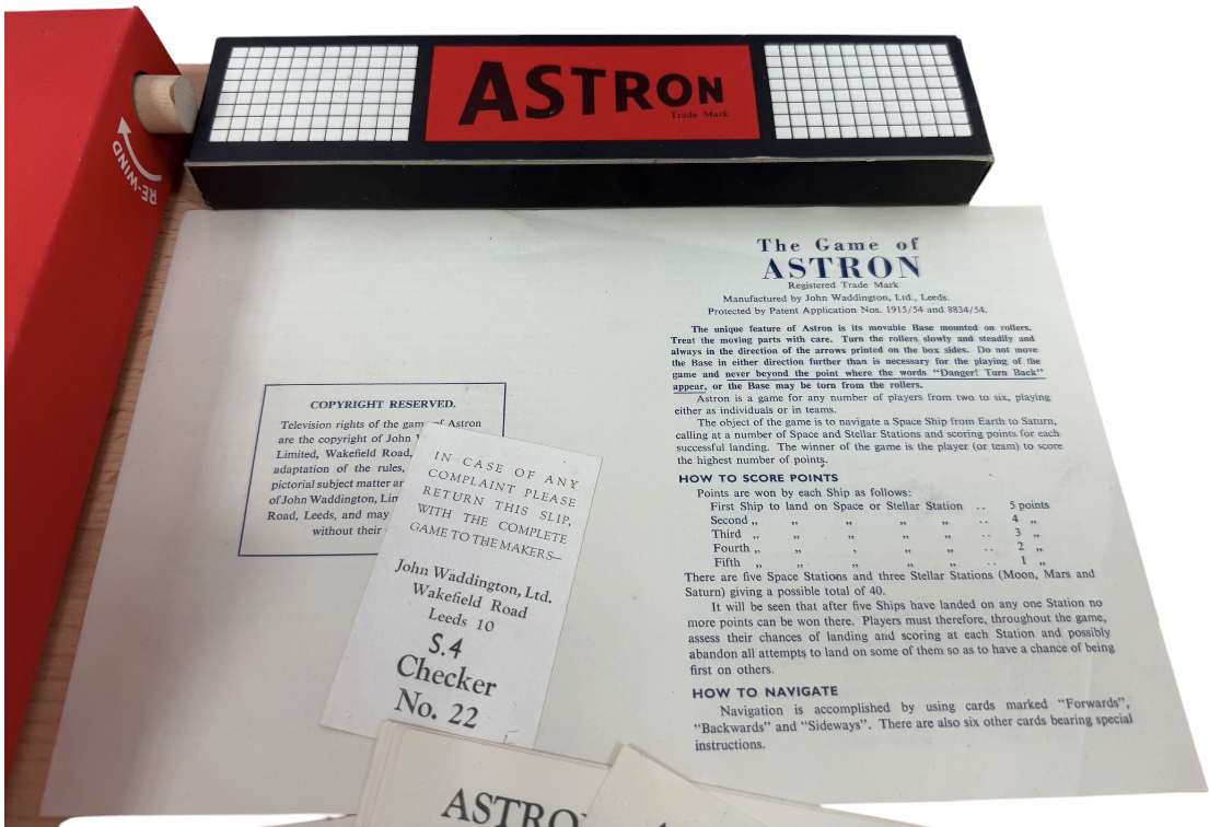 Vintage Waddingtons 1954 The Game Of Astron - Superb Condition 100% Complete - In The Original Box