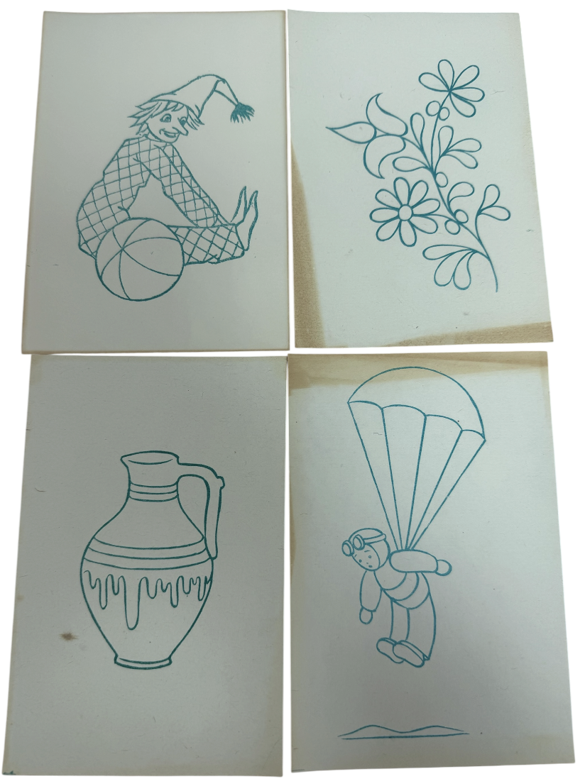 Vintage 1950's Codeg Draw A Picture Tracing Slate - Complete With 13 Pictures to Copy -&nbsp; Very Good Condition Complete And Boxed