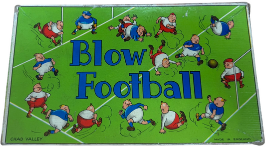 Vintage 1930's Chad Valley - Blow Football - Table Soccer Game - Complete In The Original Box With Extras