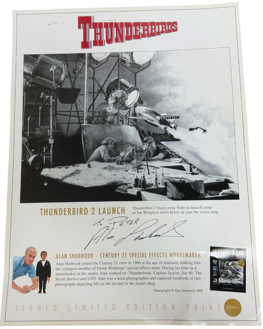 Vintage 2008 Gerry Andersons Thunderbirds - Thunderbird 2 Launch - Century 21 Modelmaker Alan Shubrook Signed Limed Edition Print