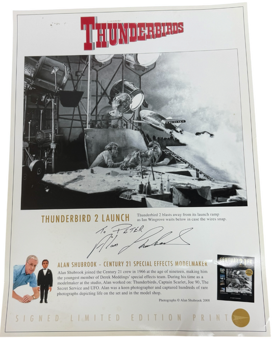 Vintage 2008 Gerry Andersons Thunderbirds - Thunderbird 2 Launch - Century 21 Modelmaker Alan Shubrook Signed Limed Edition Print