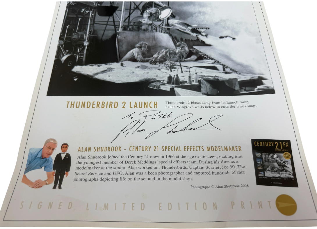 Vintage 2008 Gerry Andersons Thunderbirds - Thunderbird 2 Launch - Century 21 Modelmaker Alan Shubrook Signed Limed Edition Print