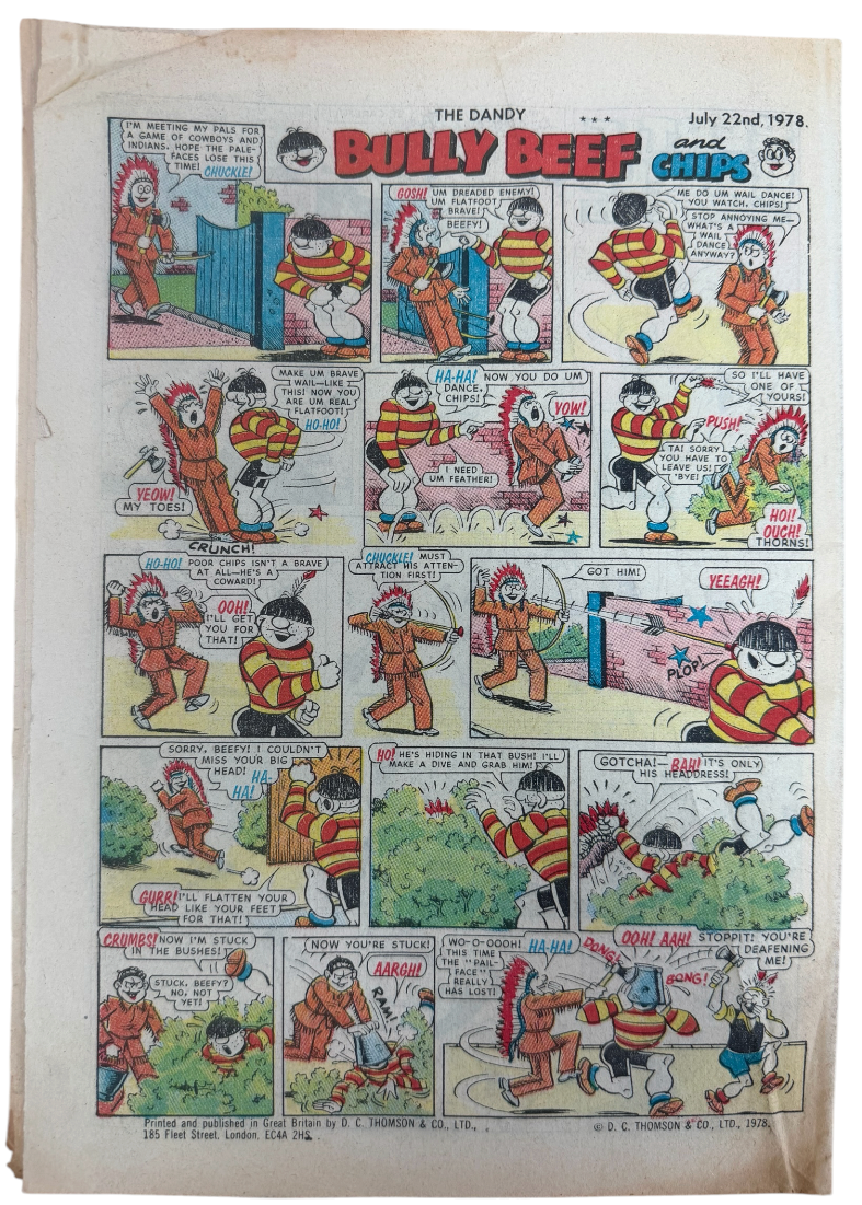 Vintage 1978 The Dandy Weekly Boys And Girls Comic Issue No. 1913 July 22nd 1978 By D C Thompson &amp; Co (3.5 Grade)