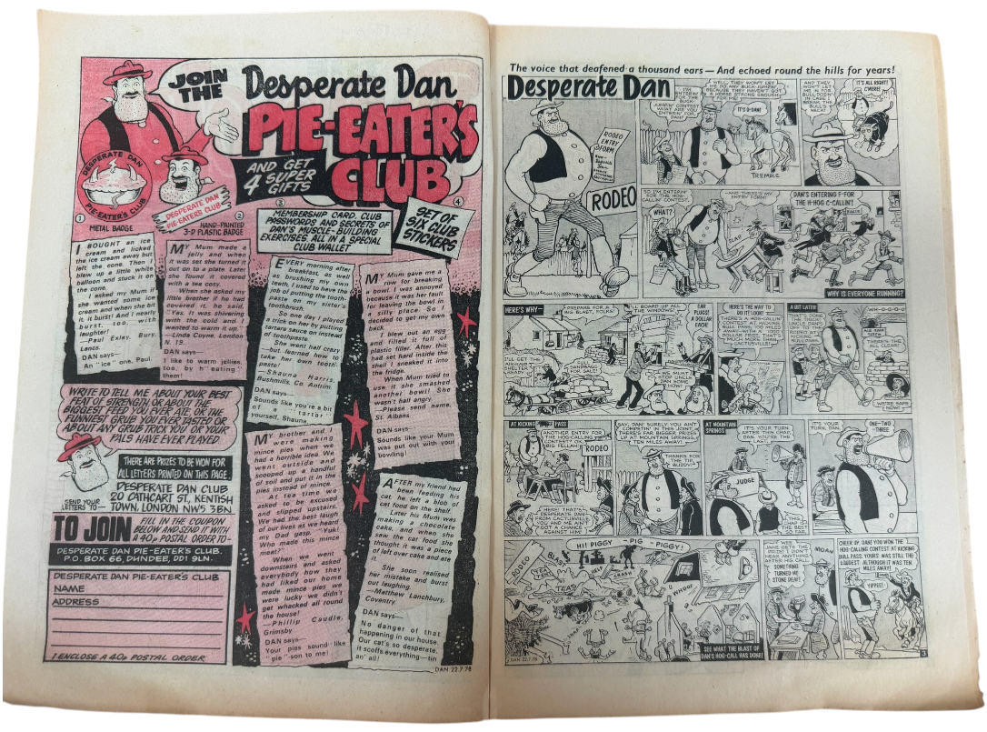 Vintage 1978 The Dandy Weekly Boys And Girls Comic Issue No. 1913 July 22nd 1978 By D C Thompson &amp; Co (3.5 Grade)