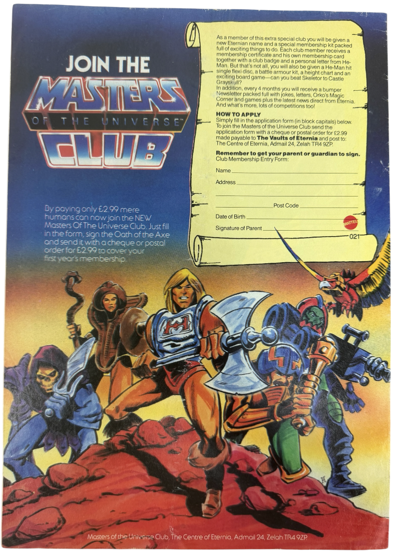 Vintage Mattel 1987 - Masters Of The Universe Comic Issue No. 39 1987 - Very Rare Copy In Very Condition - Ex Shop Stock (3.5 Grade