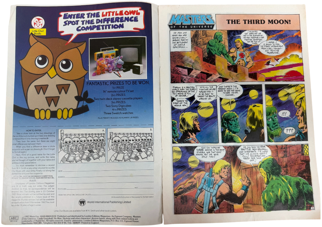 Vintage Mattel 1987 - Masters Of The Universe Comic Issue No. 39 1987 - Very Rare Copy In Very Condition - Ex Shop Stock (3.5 Grade